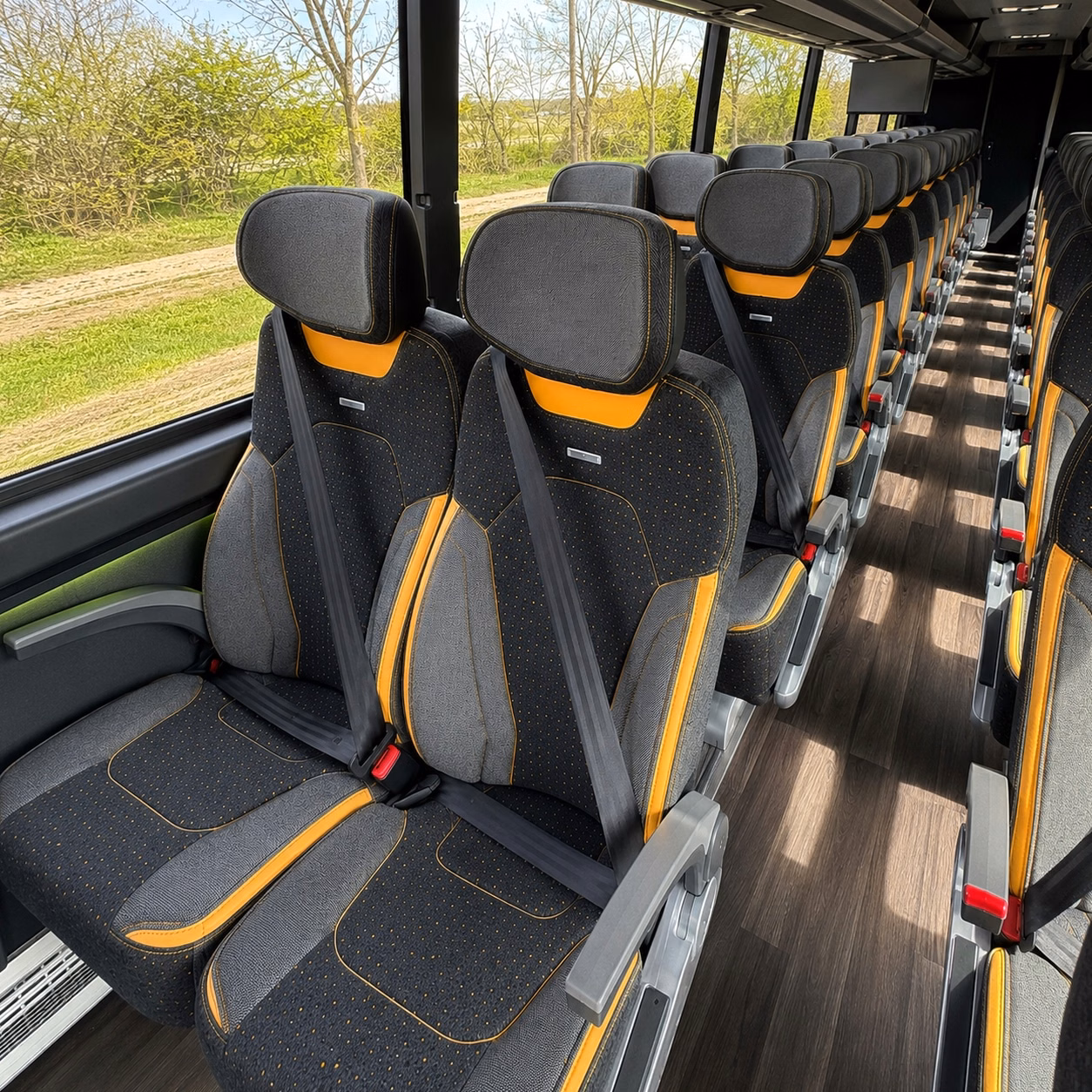 loxahatchee charter bus rental inside